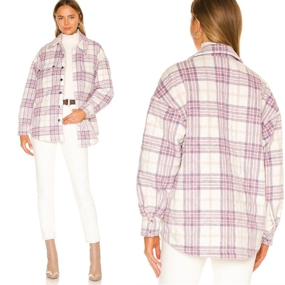 NWT Lovers and Friends Conlee Quilted Shacket in Pink & Purple Size Small - Picture 2 of 7